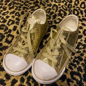 Gold Glitter Converse
